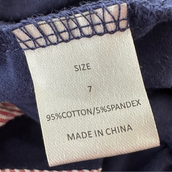 Stitchy Fish Girls 7 Navy Blue Lookout Lady Appliqué Dress Sailboat Lighthouse - Picture 8 of 8